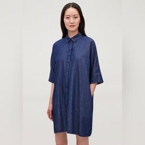 COS / size S / Very Oversized / Denim Dress / Cotton / Lyocell / Architectural
